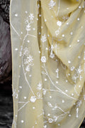 Butterscotch Crème Georgette Triangle Scarf or Cover-up