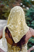 Butterscotch Crème Georgette Triangle Scarf or Cover-up