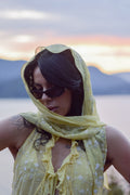 Butterscotch Crème Georgette Triangle Scarf or Cover-up